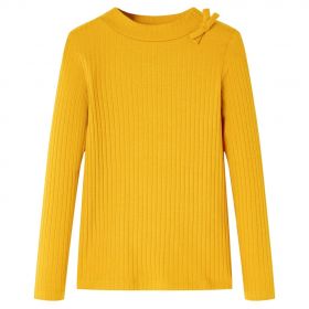 Tricou pentru copii cu mâneci lungi, ocru, 128