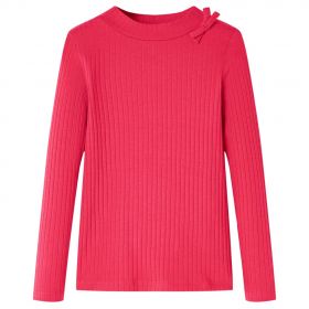 Tricou pentru copii cu mâneci lungi, roz aprins, 92