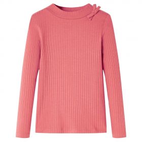 Tricou pentru copii cu mâneci lungi, roz antichizat, 128