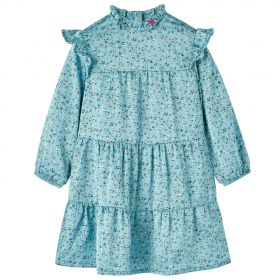 Rochie pentru copii cu mâneci lungi, albastru, 104