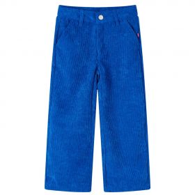 Pantaloni pentru copii, velur, albastru cobalt 128