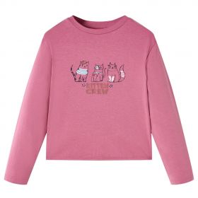 Tricou pentru copii cu mâneci lungi, zmeuriu, 116