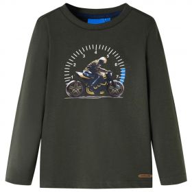 Tricou cu mâneci lungi pentru copii, kaki, 140