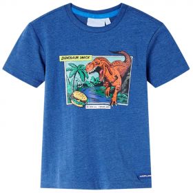 Tricou pentru copii, albastru închis melange, 104