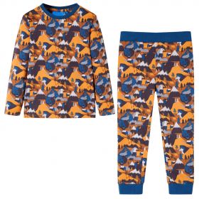 Pijamale de copii cu mâneci lungi cognac 104