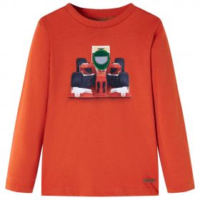 Tricou de copii mâneci lungi, portocaliu, 140