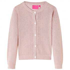 Cardigan pentru copii tricotat, roz deschis, 116