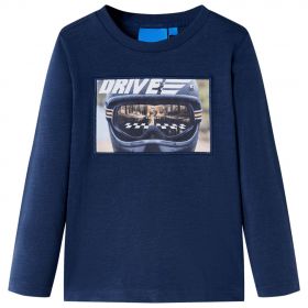 Tricou cu mâneci lungi pentru copii, bleumarin, 116