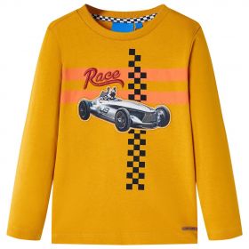 Tricou pentru mâneci lungi pentru copii, ocru, 116