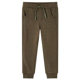 Pantaloni de trening pentru copii, kaki melanj, 128