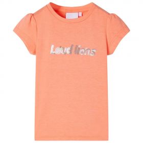 Tricou de copii mâneci tip șapcă portocaliu neon 92