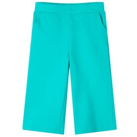 Pantaloni pentru copii cu picioare largi, verde mentă, 140