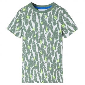 Tricou pentru copii, ecru și iederă închisă, 128
