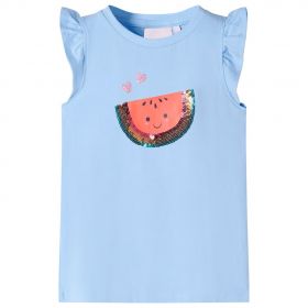 Tricou copii mâneci cu volane roșu 116