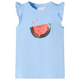 Tricou copii mâneci cu volane roșu 128