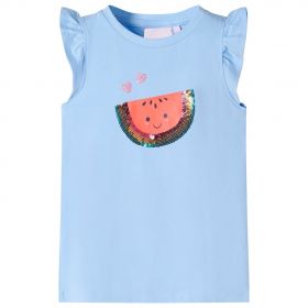 Tricou copii mâneci cu volane roșu 140