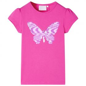 Tricou de copii, mâneci tip șapcă, roz închis, 116