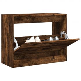 vidaXL Pantofar, stejar fumuriu, 80x34x63 cm, lemn compozit