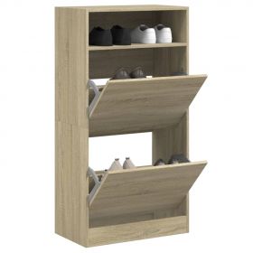 vidaXL Pantofar, stejar sonoma, 60x34x116 cm, lemn prelucrat