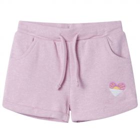 Pantaloni pentru copii cu șnur, lila combinat, 104