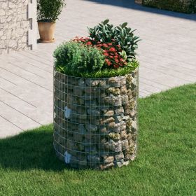 vidaXL Stâlp de gabion, Ø100x100 cm, oțel galvanizat, circular