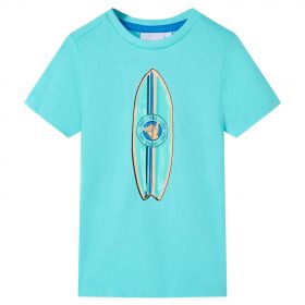 Tricou pentru copii cu mâneci scurte, turcoaz, 128