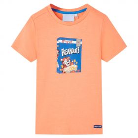 Tricou pentru copii cu mâneci scurte, portocaliu neon, 116
