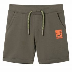 Pantaloni scurți pentru copii cu șnur, kaki închis, 104