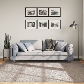 vidaXL Covor pufos "PAMPLONA" cu fire înalte, bej modern, 200x200 cm