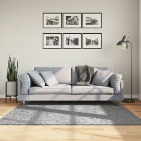 vidaXL Covor pufos "PAMPLONA" cu fire înalte, gri modern, 160x160 cm