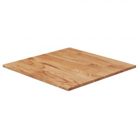 vidaXL Blat masă pătrat maro deschis 50x50x1,5cm lemn stejar tratat