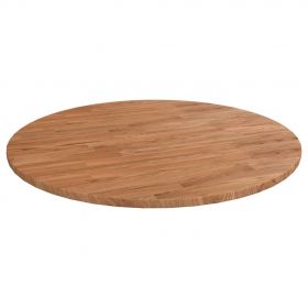 vidaXL Blat de masă rotund maro deschis Ø70x1,5 cm lemn stejar tratat