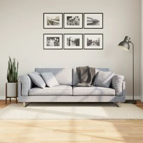 vidaXL Covor pufos "PAMPLONA" cu fire înalte, crem modern, 100x200 cm