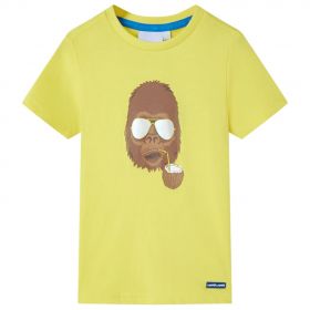 Tricou pentru copii cu mâneci scurte, galben, 140