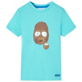 Tricou pentru copii cu mâneci scurte, turcoaz, 116