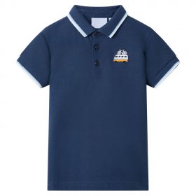Tricou polo pentru copii, albastru închis, 104