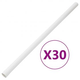 vidaXL Șine de cabluri cu cleme, Ø30 mm, 30 m, PVC