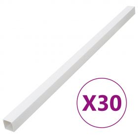 vidaXL Șine de cabluri, 40x25 mm, 30 m, PVC