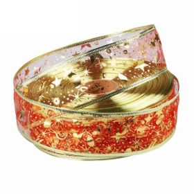 Panglică de organza de Crăciun 2 buc roșu