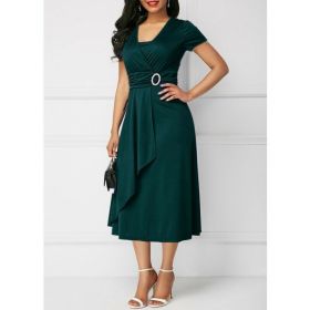 Rochie midi formala verde armată S