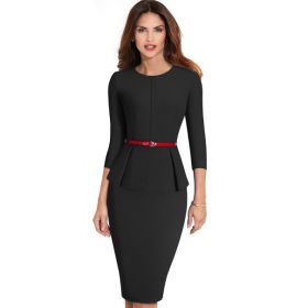 Rochie formală cu curea negru S