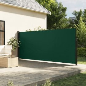 vidaXL Copertina laterală retractabilă, verde închis, 180x500 cm