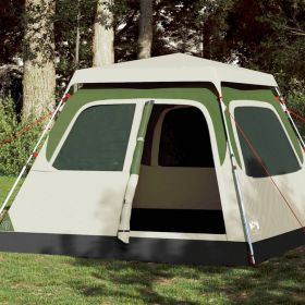 vidaXL Cort de camping cupolă 4 persoane, setare rapidă, verde