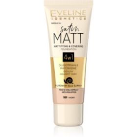 Eveline Cosmetics Satin Matt machiaj cu efect matifiant extract de melc