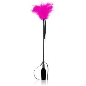 Secret play Riding Crop Black bici din piele ecvestru cu accesoriu de pene