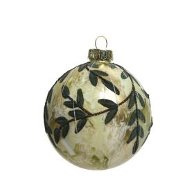 Glob decorativ - Baubles Glass Lacquer, Glitter Leaf, Branch | Kaemingk