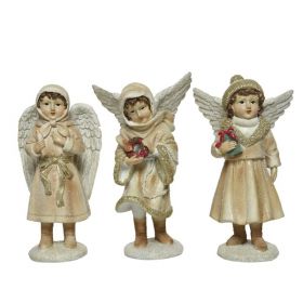 Figurina - Angel Child Gold Glitter - Cream - mai multe modele | Kaemingk