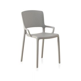Scaune de dining gri 4 buc. din plastic Gaia – Geese