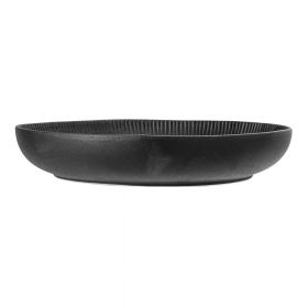 Bol din gresie ceramică Bloomingville Neri, ø 33 cm, negru