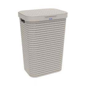 Coș de rufe din plastic bej 55 l Country - Rotho